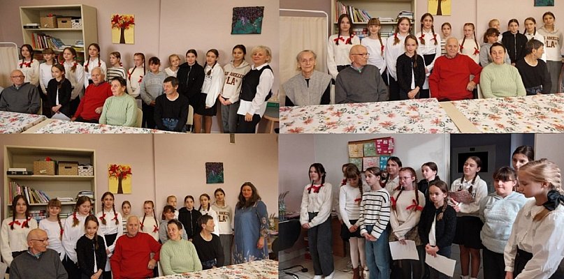 Pieśń połączyła pokolenia: dzieci ze szkoły w Śladowie spotkały się z seniorami - 89256