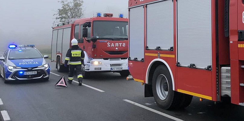 Zderzenie dwóch samochodów na DK 92 - 89739