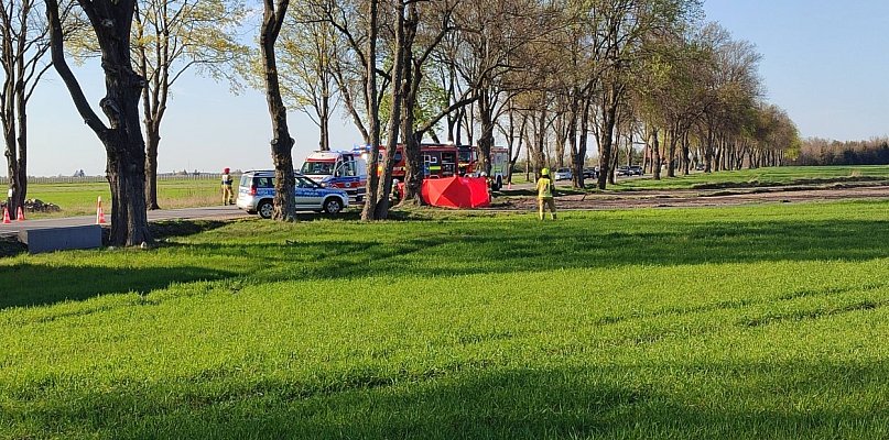 Śmiertelny wypadek na DW 705. Nie żyje rowerzysta