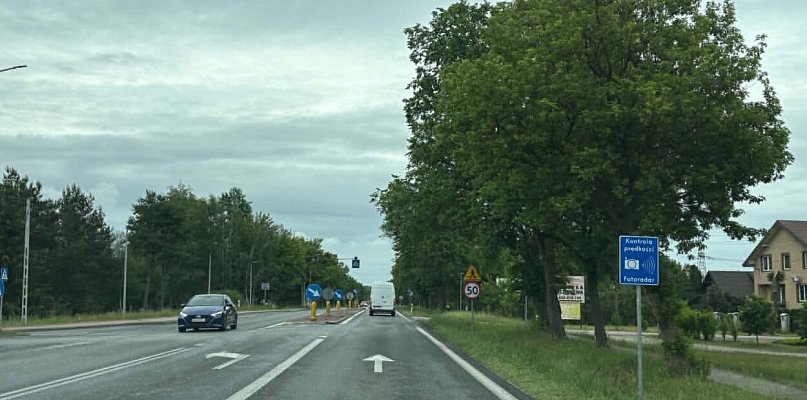 Nowy radar na DK 92 już działa, jest też ograniczenie prędkości