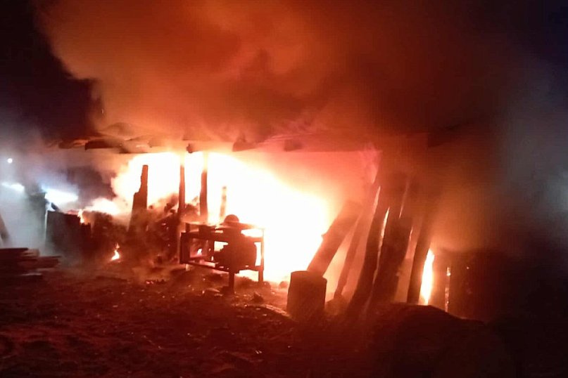 Pożar budynku w Kromnowie