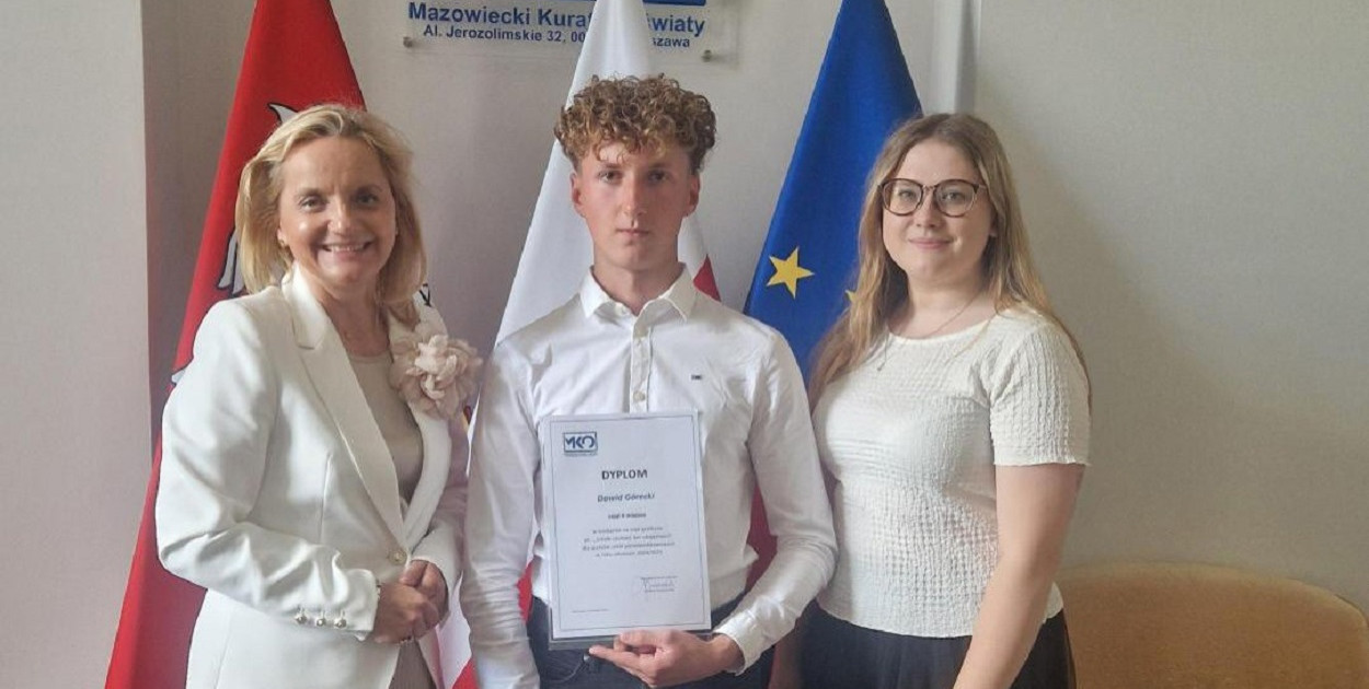 Dawid Górecki z Ogrodnika z sukcesem w konkursie kuratoryjnym