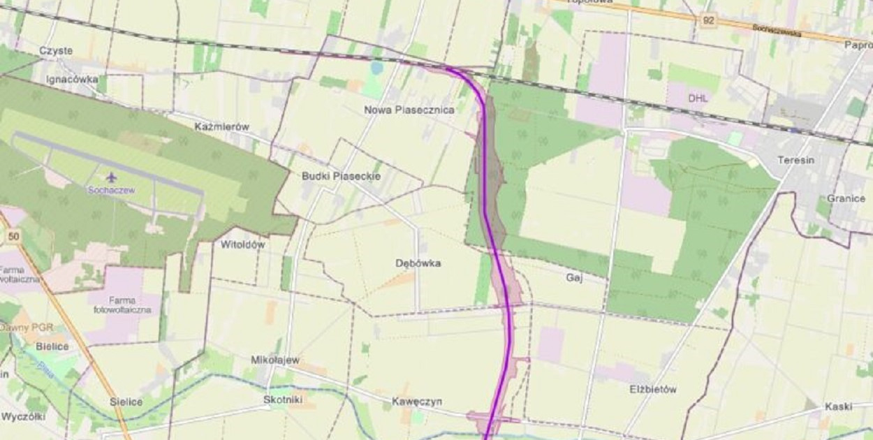 CPK z planem budowy bocznicy kolejowej w Gminie Teresin