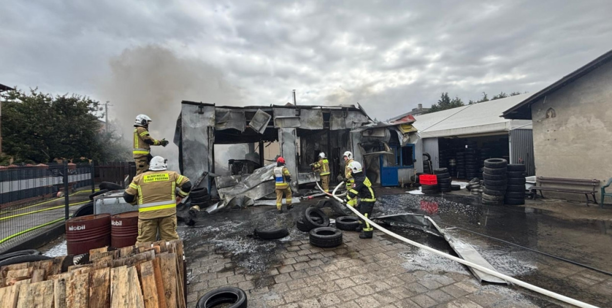 Pożar warsztatu samochodowego w centrum Teresina