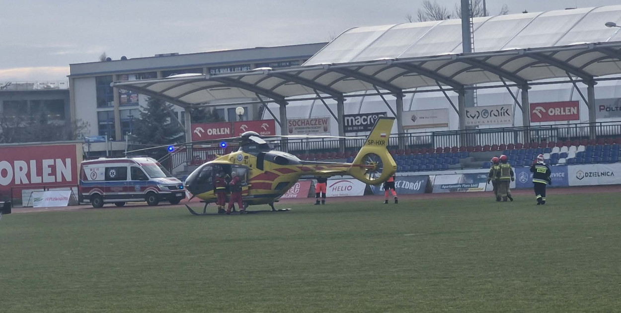 Warszawska: śmigłowiec LPR-u lądował na stadionie