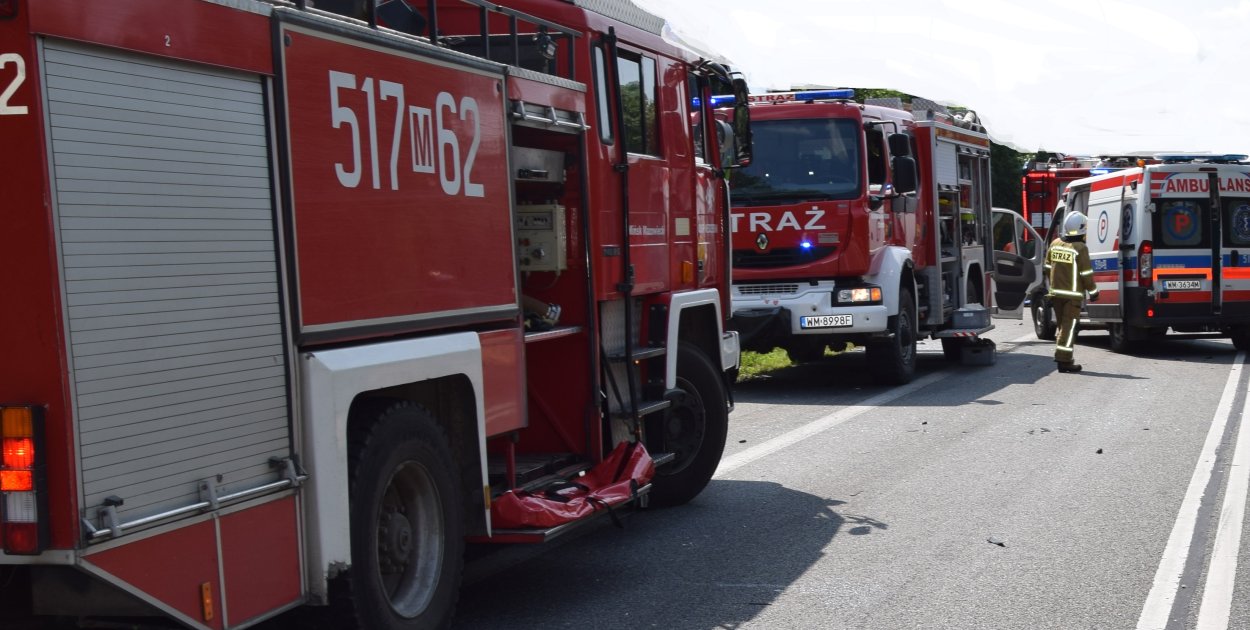 Zdarzenie drogowe na DK 50 we Władysławowie, uwaga kierowcy