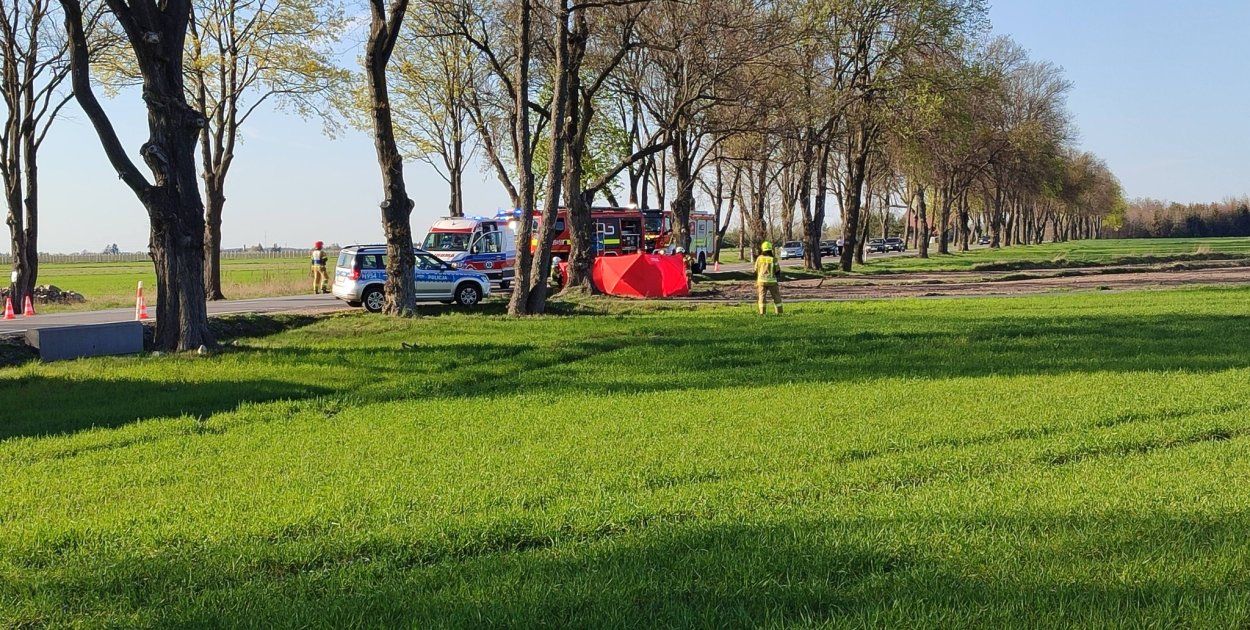 Śmiertelny wypadek na DW 705. Nie żyje rowerzysta