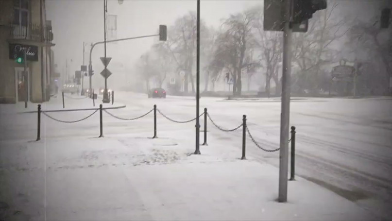 Zimowa burza nad powiatem sochaczewskim 14 styczni